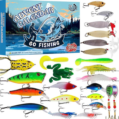 [Free Shipping Today]24 Days Christmas Countdown Fish Tackle Set