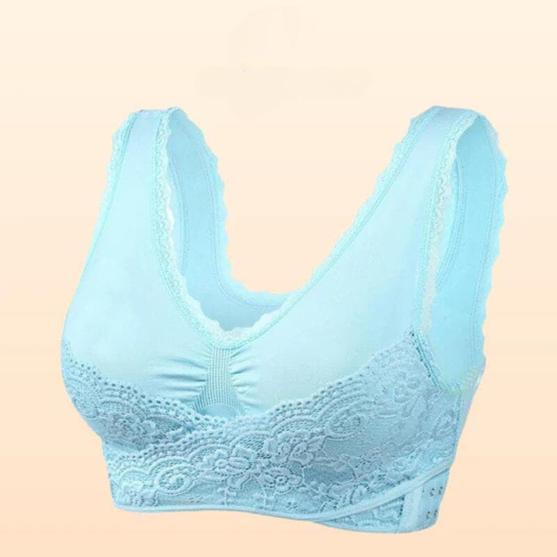 CLZOUD Comfort Shaping Bras for Women Comfy Corset Bra Front Side